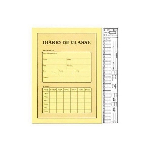 DIÁRIO DE CLASSE COM 8 FOLHAS - SÃO DOMINGOS Lojas Encopel