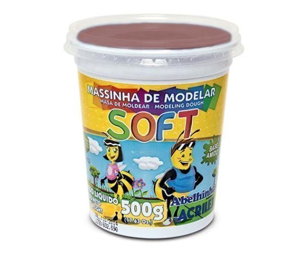 MASSA DE MODELAR SOFT 500G CHOCOLATE - ACRILEX - 073500814 Lojas Encopel