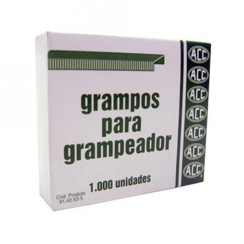 GRAMPO PARA GRAMPEADOR 23/13 GALVANIZADO CAIXA COM 1000 UN - ACC Lojas Encopel