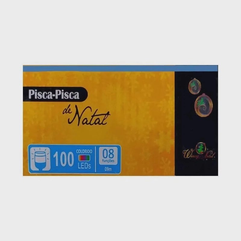 PISCA PISCA DE NATAL COM 100 LEDS COLORIDOS - FARTEX Lojas Encopel